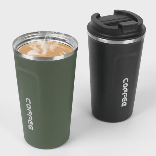 RVS Thermo Koffiebeker - Lekvrij Reizen - 380/510ML