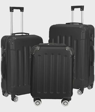 3-delige Reis Koffer Set M/L/XL - ABS Koffers met Cijferslot, Telescoopsteel en Zwenkwielen