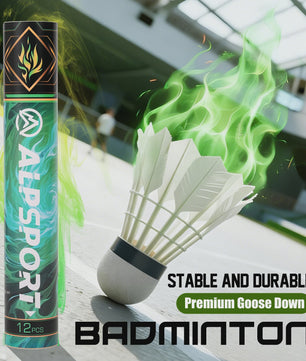 ALP Ghostfire X Badminton Shuttles - 12 Stuks Witte Ganzenveer - Snelheid 77/76