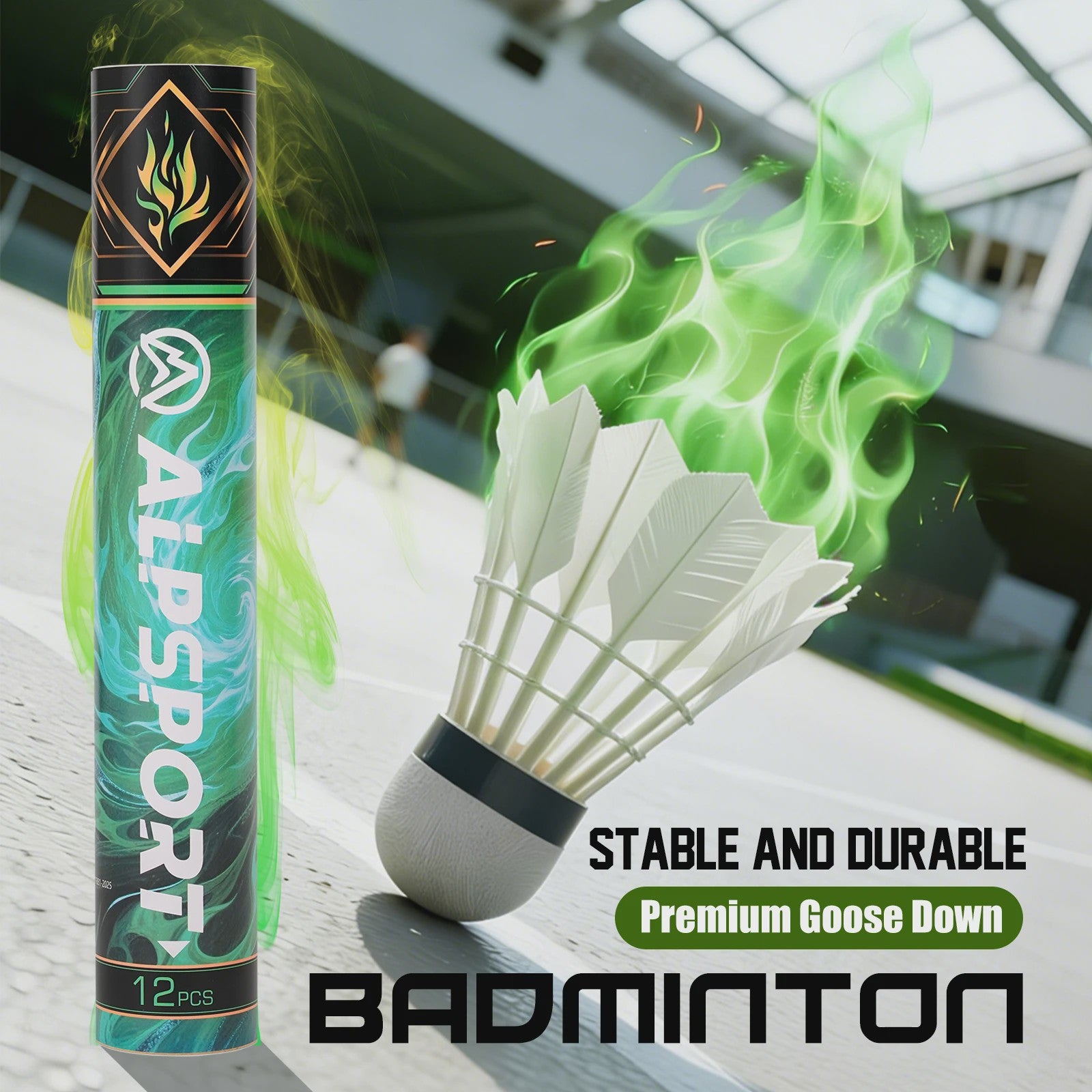 ALP Ghostfire X Badminton Shuttles - 12 Stuks Witte Ganzenveer - Snelheid 77/76