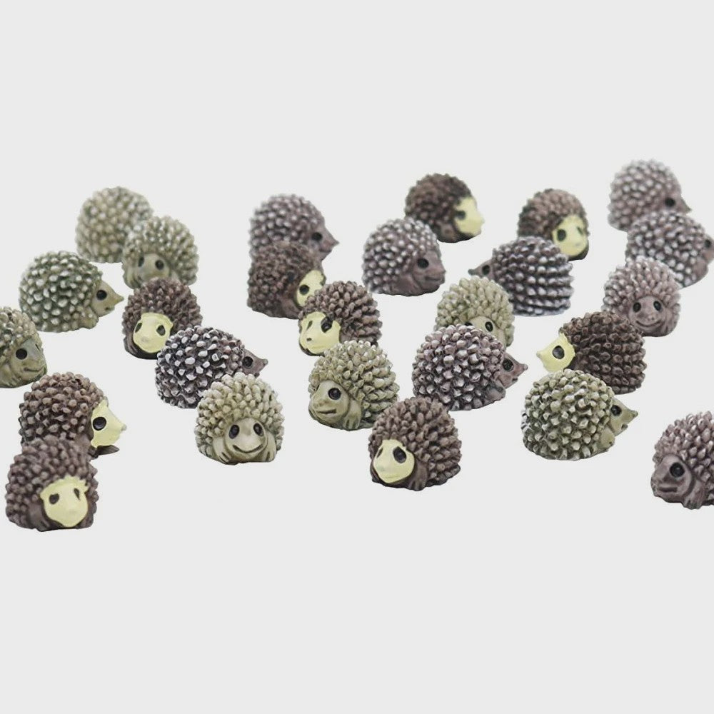 Mini Egel Beeldjes Set (5/10 Stuks) - Sprookjestuin & Miniatuur Decoratie