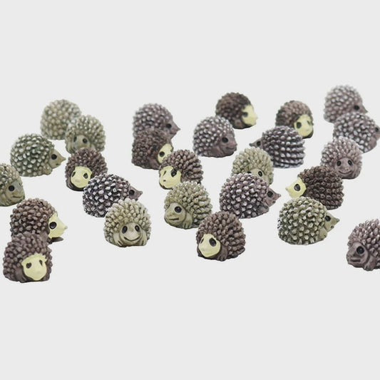 Mini Egel Beeldjes Set (5/10 Stuks) - Sprookjestuin & Miniatuur Decoratie