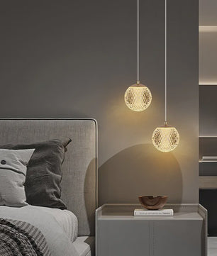 Moderne Sfeerverlichting Hanglamp - Kristallen Bol Design voor Slaapkamer & Nachtkastje