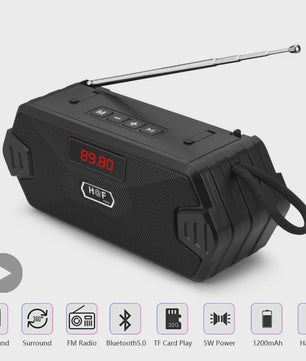 Draagbare Bluetooth Speaker met FM Radio - Hifi Geluid & Krachtige Bass