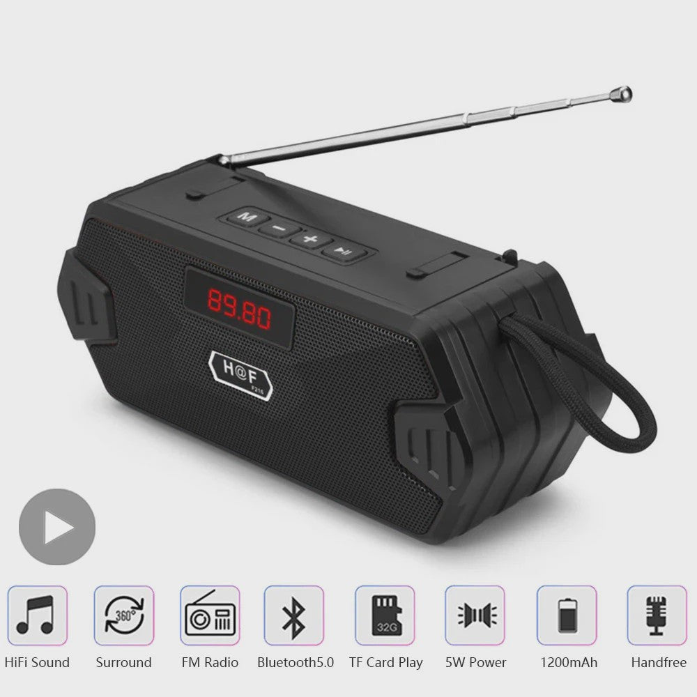 Draagbare Bluetooth Speaker met FM Radio - Hifi Geluid & Krachtige Bass
