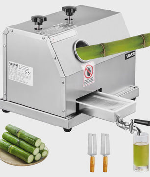 Professionele Suikerrietpers - Hoge Capaciteit (110 LBS/H) met 3 RVS Rollers & Grote Invoer (2.4")
