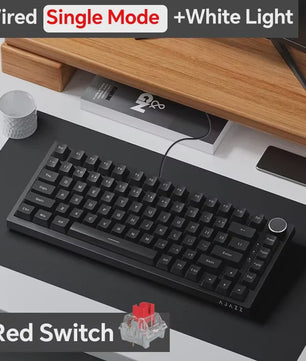 AJAZZ AK820 Pro Mechanisch Gaming Toetsenbord - Draadloos Bluetooth/2.4G/USB-C, Hot-Swappable, Gasket Mount, RGB