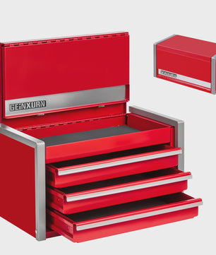 Geinxurn Mini Gereedschapskist - Compacte 3/5 Lades, Stapelbaar Staal, Rood