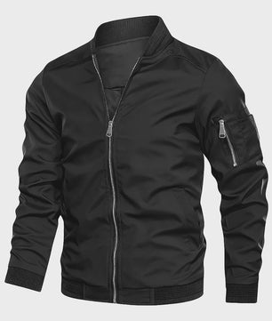 Herfst Winter Heren Bomberjack - Basic Stijl Effen Kleur Jas