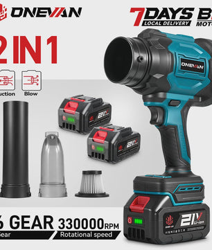 Krachtige 2-in-1 Accu Bladblazer & Zuiger - 3500W, 350m/s, Borstelloos, Makita 18V Compatibel