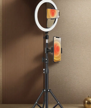 110cm Ring Light Statief Set met Telefoonhouder voor Live Streaming & Selfie