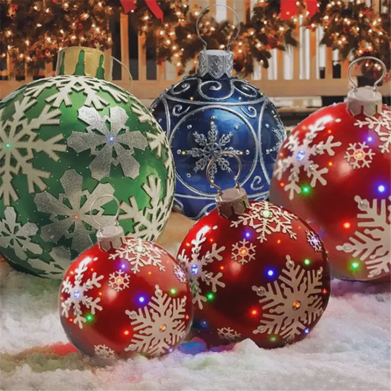 Opblaasbare Kerstbal 60cm - Grote Decoratie voor Buiten & Kerstboom