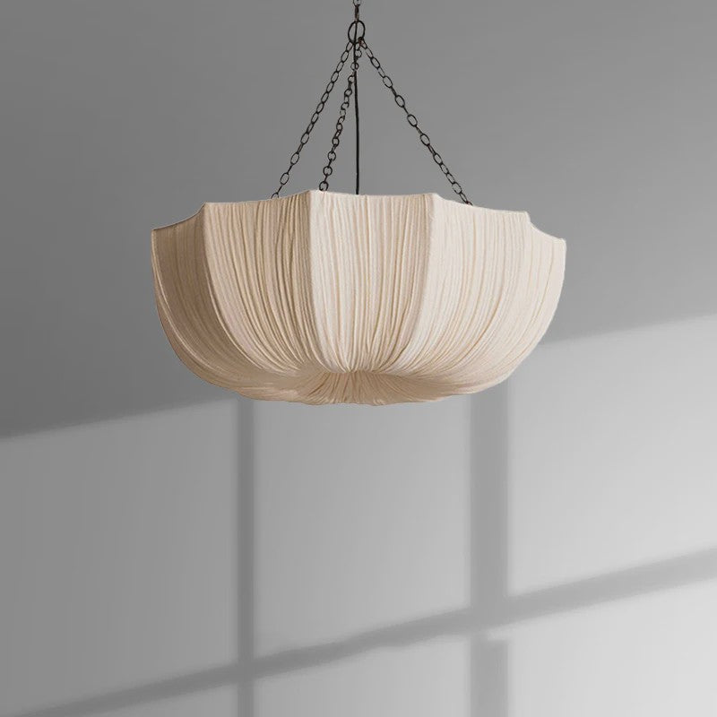 Nordic Wabi Sabi Stof Plafondlamp - Sfeervolle Hanglamp voor Woonkamer, Eetkamer & Slaapkamer
