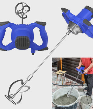 Krachtige Elektrische Betonmixer - 2600W, 6 Snelheden, Verstelbare Verf- en Pleistermixer