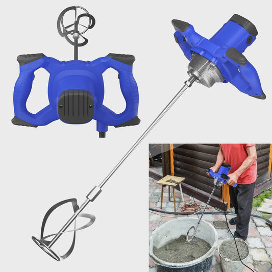 Krachtige Elektrische Betonmixer - 2600W, 6 Snelheden, Verstelbare Verf- en Pleistermixer
