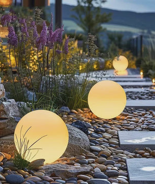 Sfeervolle Bolvormige Tuinlamp - Solar LED Buitenverlichting voor Tuindecoratie