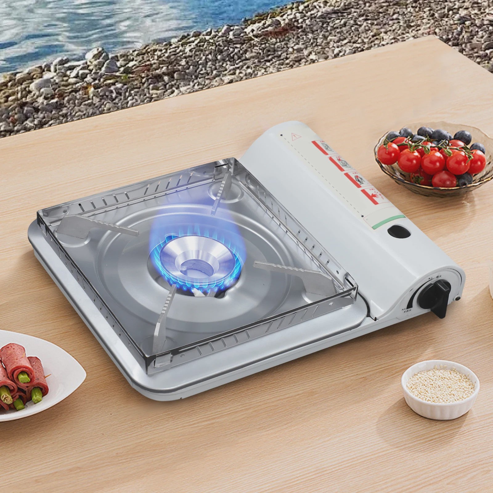 Draagbare Gasbrander 3500W - Compacte Camping Kooktoestel voor Buiten BBQ & Noodgevallen