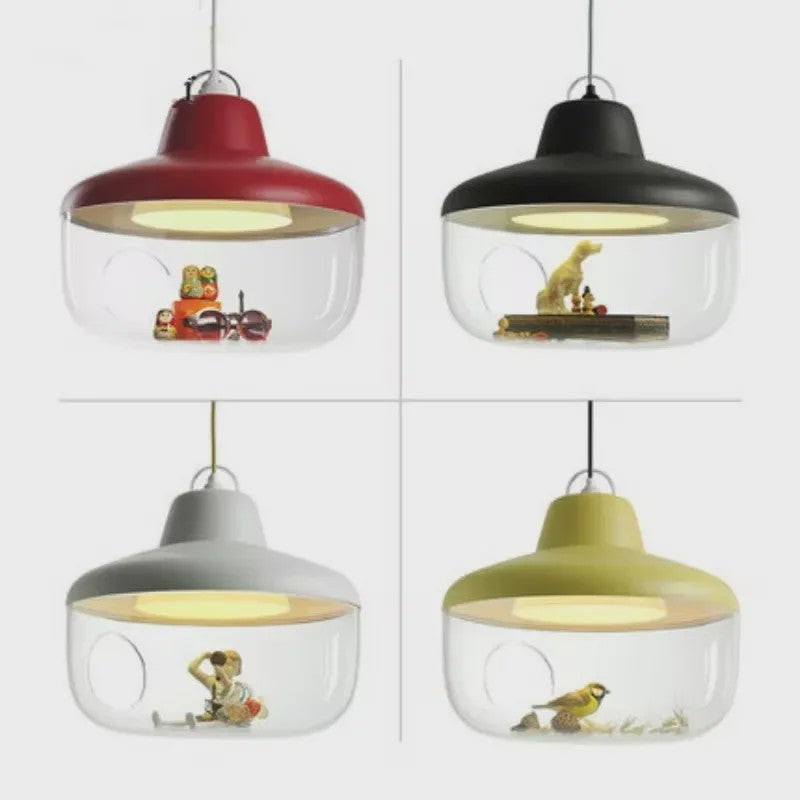 Moderne Glazen LED Hanglamp met Decoratieve Elementen - Sfeervolle Verlichting voor Woonkamer & Kinderkamer
