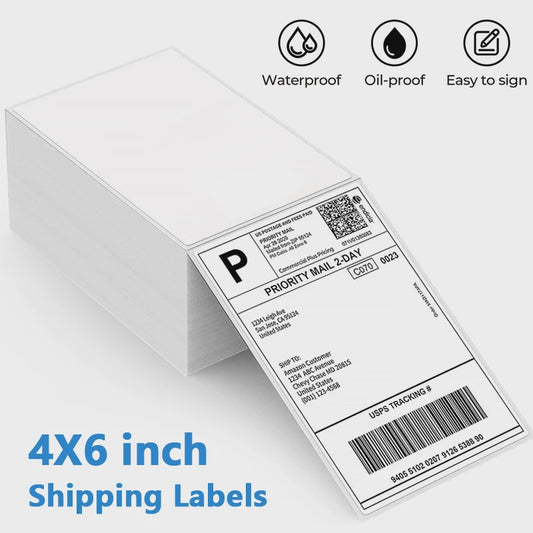 4x6 Inch Thermische Verzendlabels - 500 Stuks - Barcode & Logo Printen