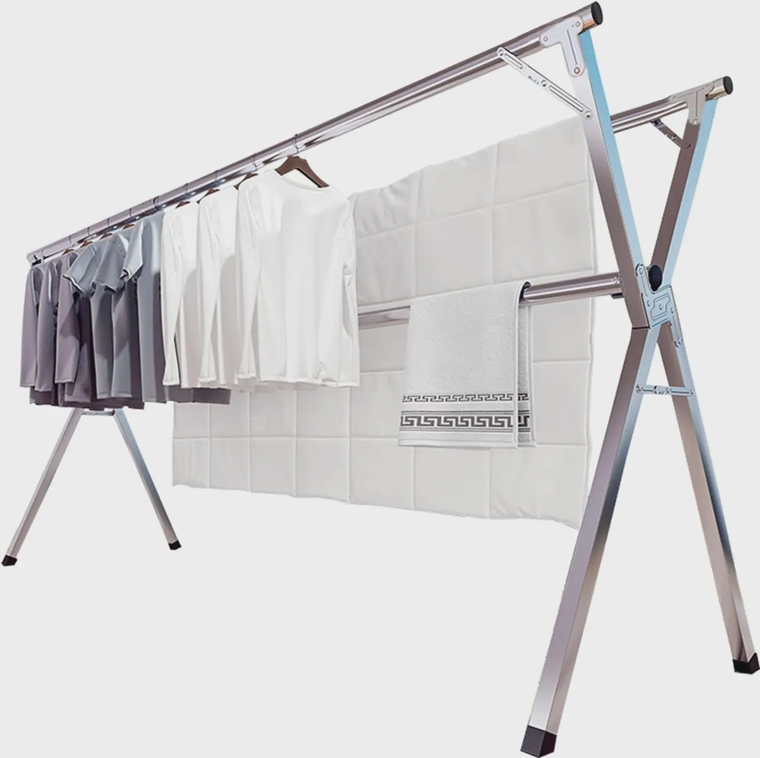 XXL RVS Kledingrek Droogrek - Opvouwbaar, Indoor & Outdoor Gebruik