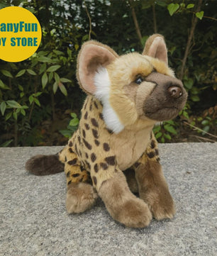 Realistische Hyena Pluche Knuffel - Levensechte Gevlekte Hyena Speelgoed - 26cm