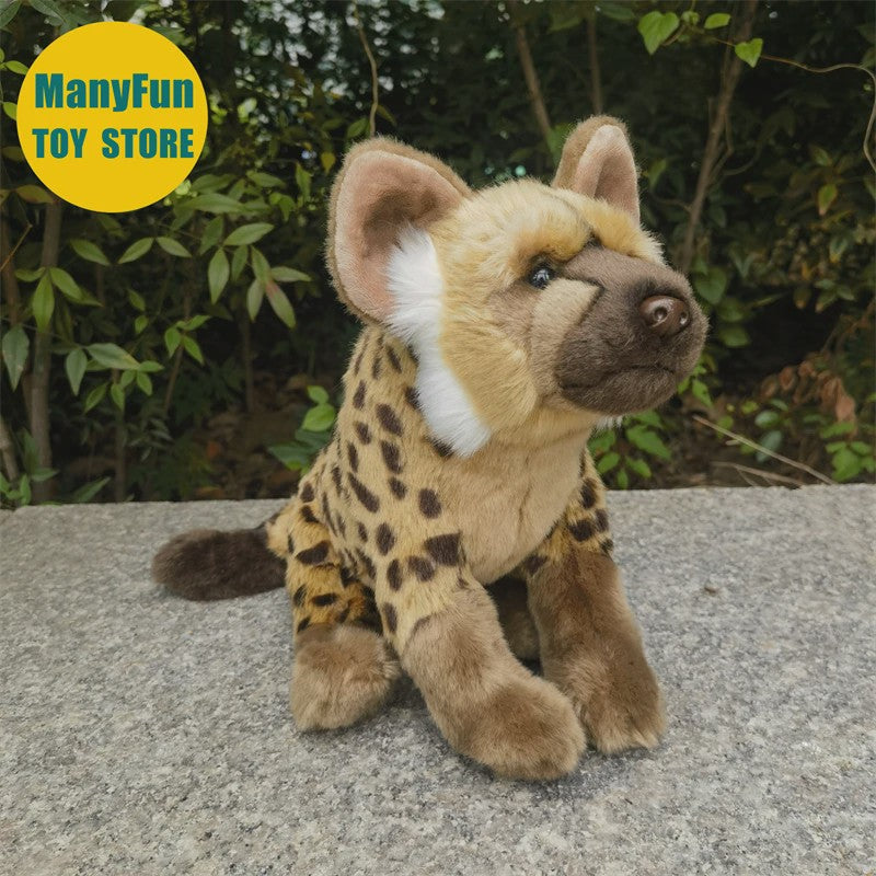Realistische Hyena Pluche Knuffel - Levensechte Gevlekte Hyena Speelgoed - 26cm