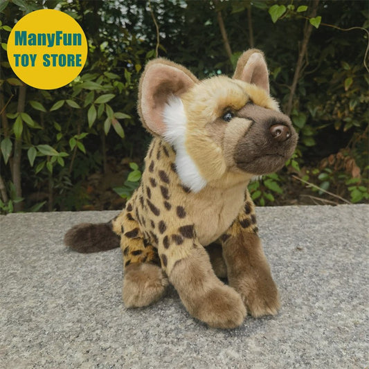 Realistische Hyena Pluche Knuffel - Levensechte Gevlekte Hyena Speelgoed - 26cm