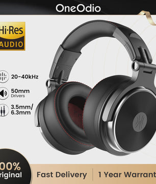 OneOdio Studio DJ Koptelefoon - Over-Ear, Hi-Res Audio, Ingebouwde Microfoon, 3.5mm/6.35mm