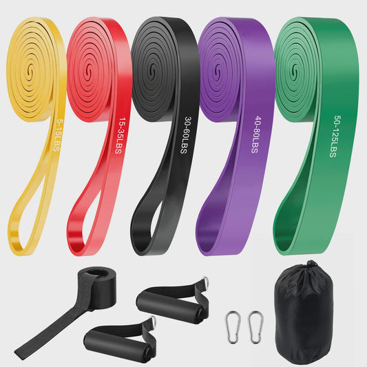 5-delige Weerstandsband Set: Krachttraining, Pull-ups & Yoga