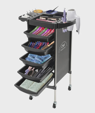 6-Laags Salon Trolley met Wielen - Ideaal voor Kappers, Schoonheidssalons & Dierenwinkels