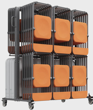 Stoelkar met Wielen | Opslag voor 84 Stoelen of 12 Tafels | 800LBS Capaciteit