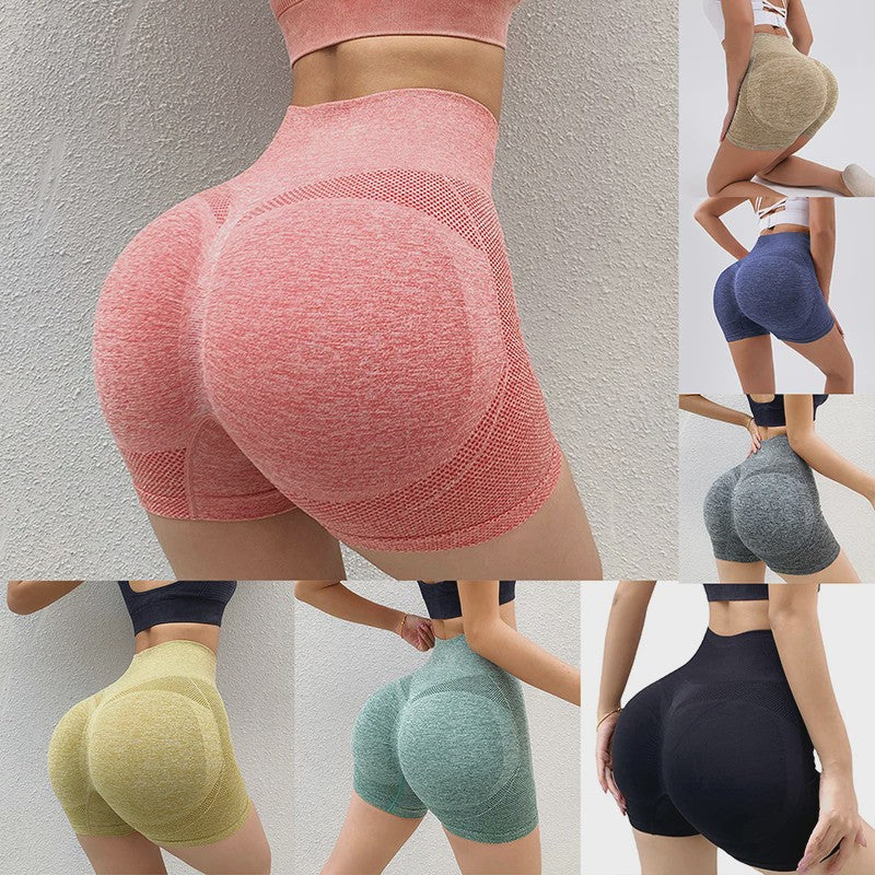 Dames Seamless Sportshorts met Hoge Taille - Push-Up Legging voor Fitness, Yoga & Fietsen