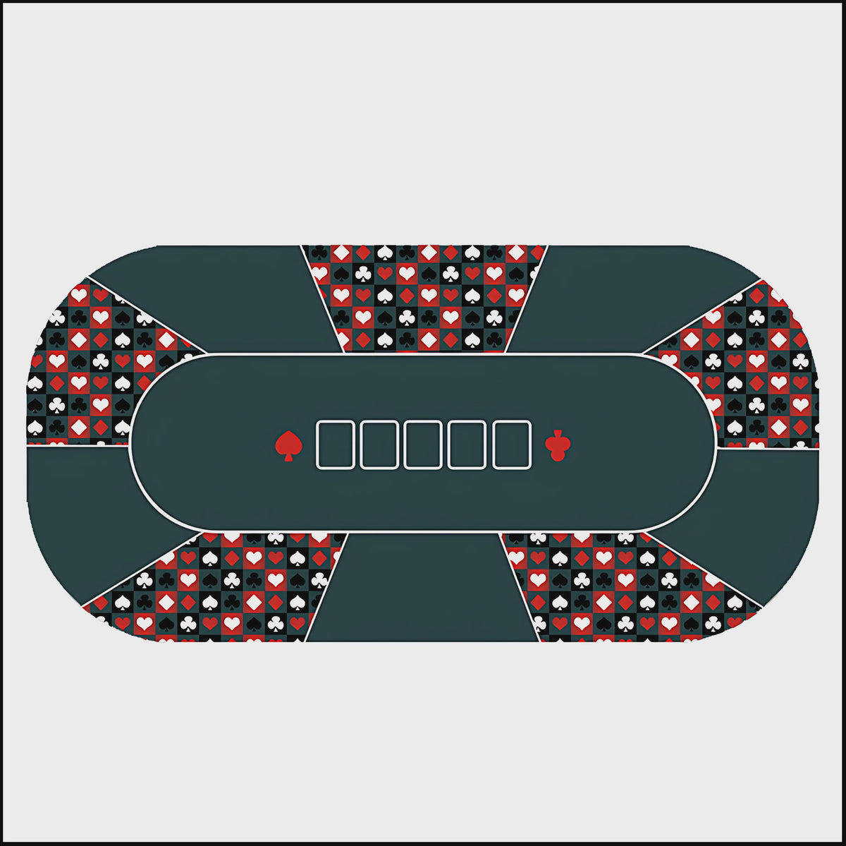 Professionele Poker Tafelmat - Anti-slip & Geluidsdempend - 120x60cm of 180x90cm