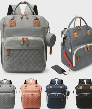 Multifunctionele Luiertas Rugzak met USB-poort - Grote Capaciteit, Waterdicht