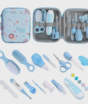 Baby Verzorgingsset 20 Delig met Nagelknipper, Borstel, Kam en Opbergtas