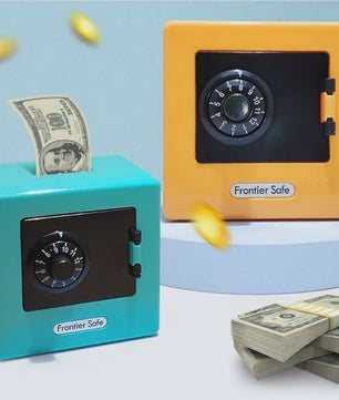 Mini Bank Money Box Retro Atm Rotating Password Cash Coins Saving Box Bank Safe Box Automatic Deposit Banknote Christmas Gift