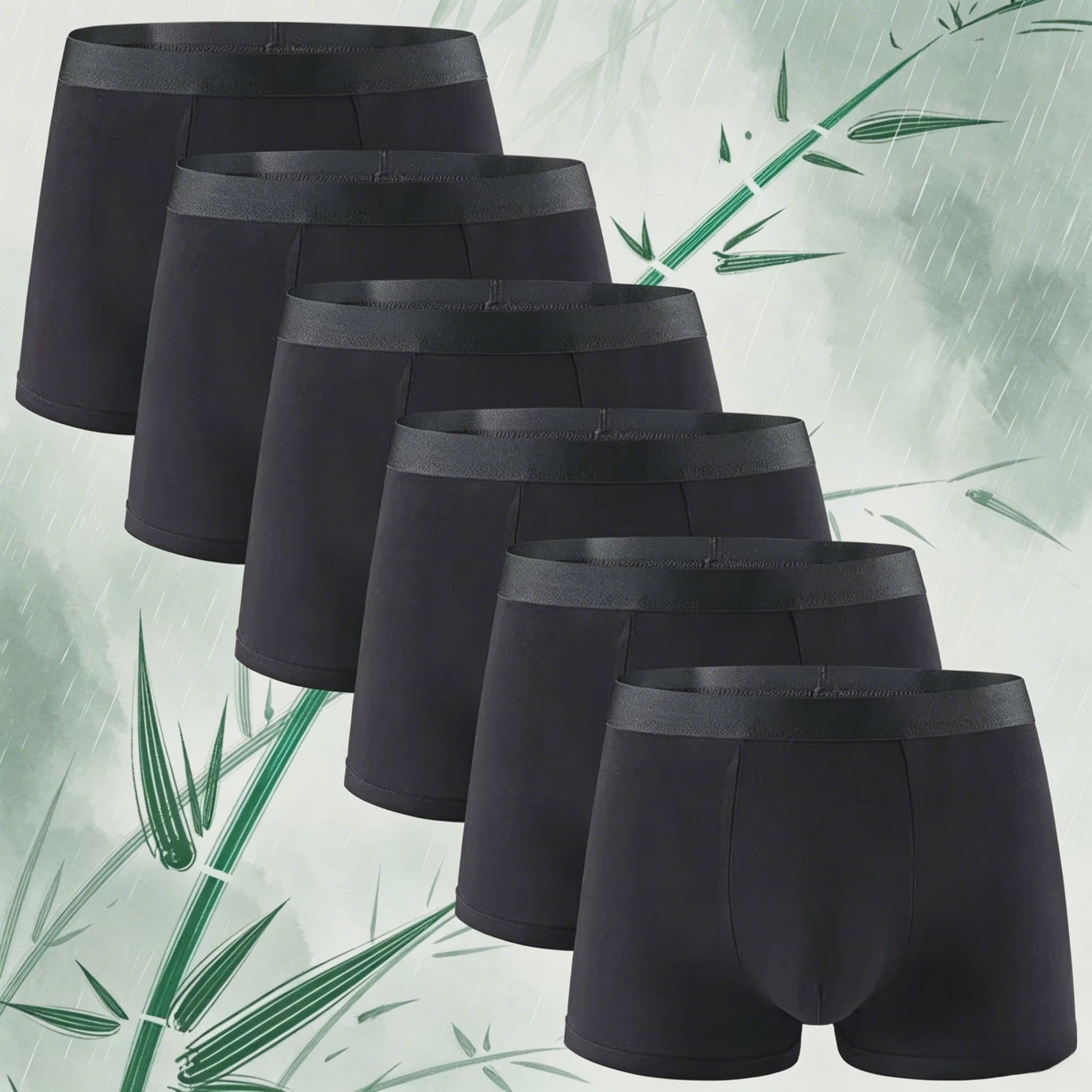 Set van 6 Bamboevezel Boxershorts voor Heren - Zacht, Ademend en Comfortabel