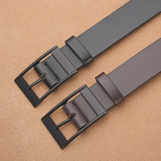 Luxe Heren Riem van PU Leer met Metalen Pin Gesp - Stijlvol en Duurzaam