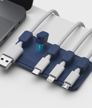Magnetische Kabelhouder Bureau - 5 Clips voor Orde in USB & Lightning Kabels