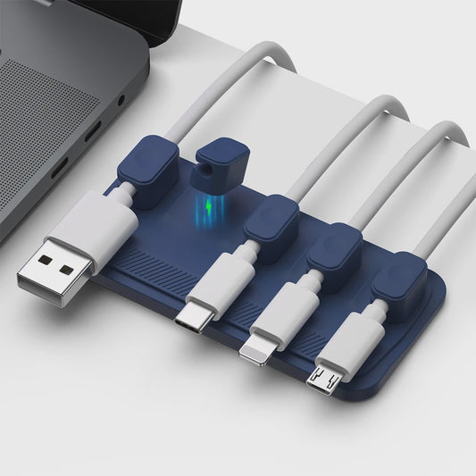 Magnetische Kabelhouder Bureau - 5 Clips voor Orde in USB & Lightning Kabels