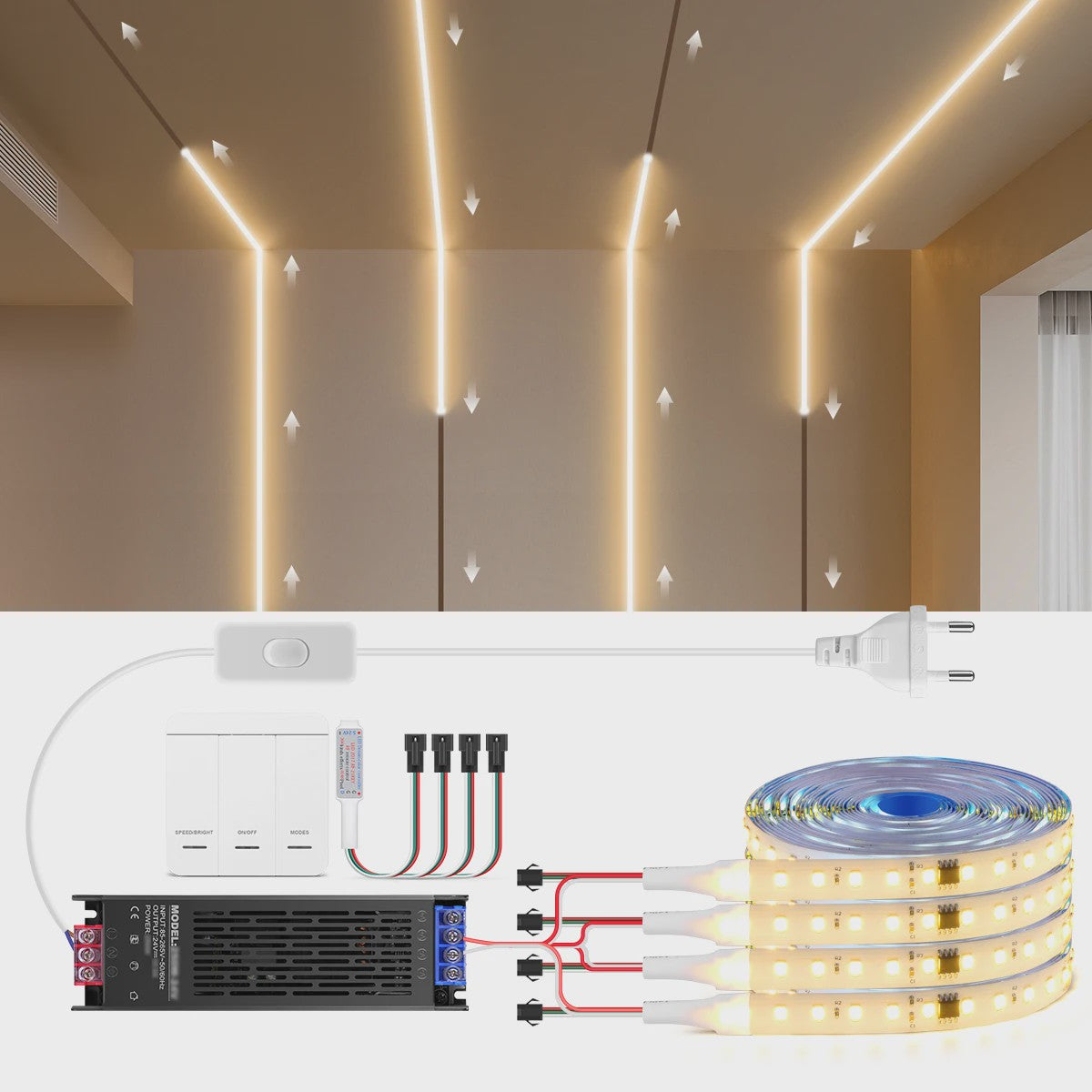 Smart WS2811 LED Strip Verlichting - 5M/10M Kit met Water Effect en Instelbare Snelheid