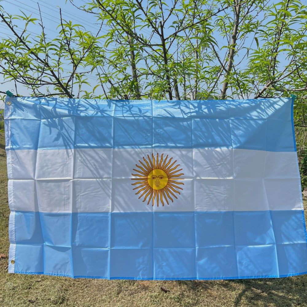 Argentijnse Vlag 90x150cm - Duurzaam Polyester met Zon van Mei