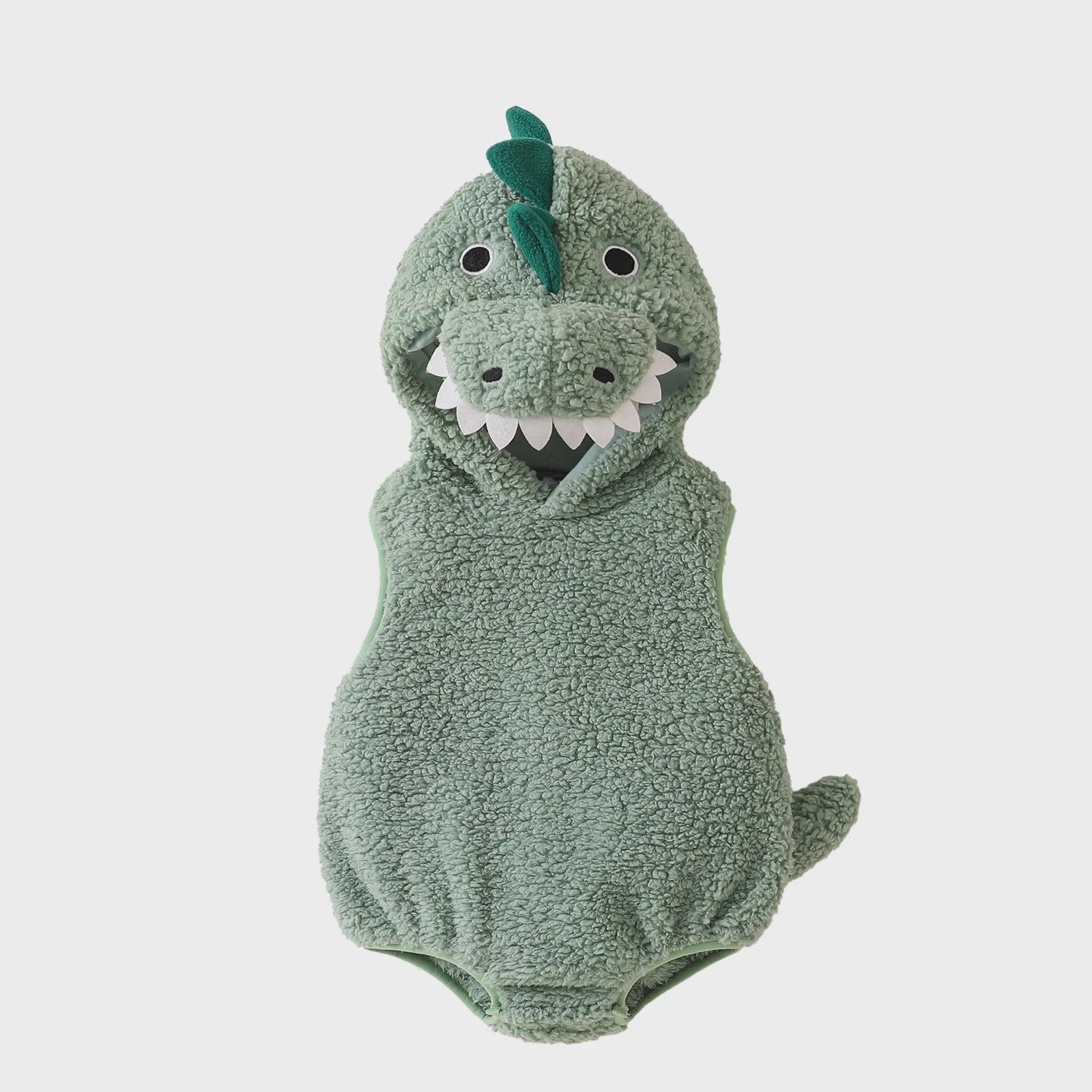 Schattig Baby Dino Kostuum Romper met Muts - 0-18 Maanden