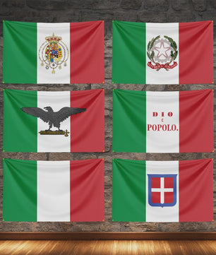 Italiaanse Vlag Wanddecoratie - Enkelzijdig Bedrukt