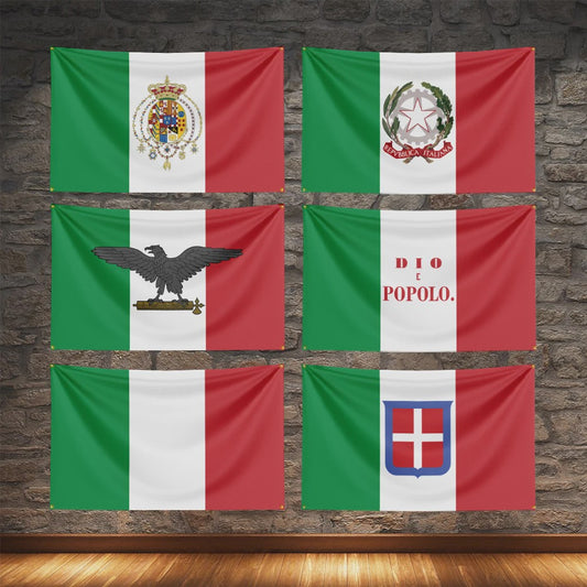 Italiaanse Vlag Wanddecoratie - Enkelzijdig Bedrukt