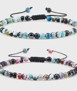Natuurlijke 4mm Kralen Armbanden - Agate & Onyx - Yoga, Gebed & Stijlvol
