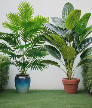Set van 2 Luxe Kunstplanten: Realistische Palm en Bananenboom voor Huis & Hotel