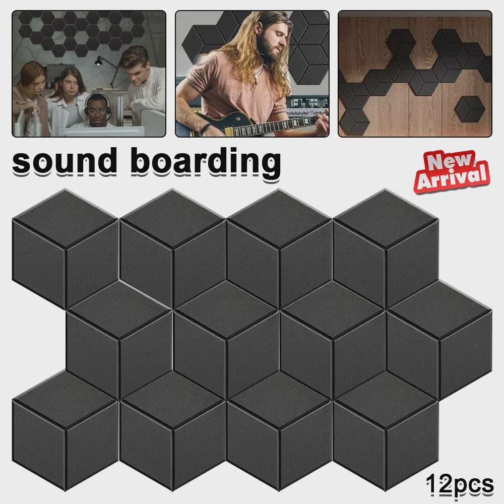 12x Akoestische Panelen Zelfklevend - Geluidsabsorberend Schuim voor Studio & Home Cinema