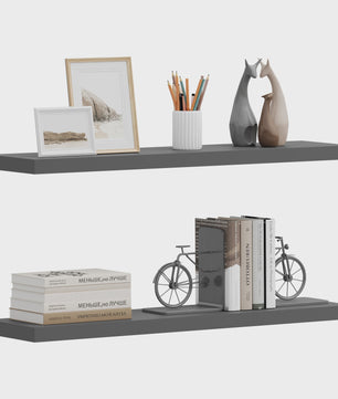 WOLTU Wandrek Houten Drijvende Planken - Stijlvolle Opbergoplossingen voor CD's, Boeken en Decoratie