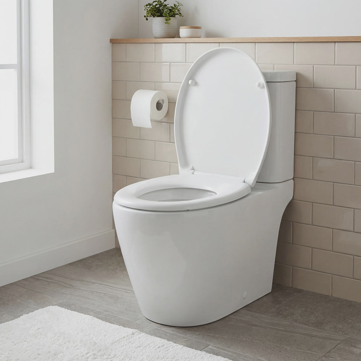 Songmics Toiletbril Urea-Duroplast met Soft Close en Antibacteriële Eigenschappen